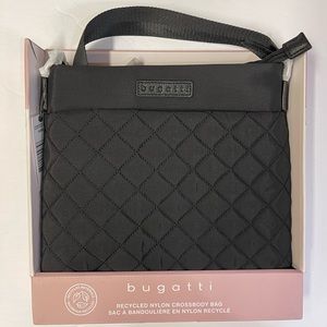 Bugatti Recycled Black Nylon Crossbody Bag Purse Tote